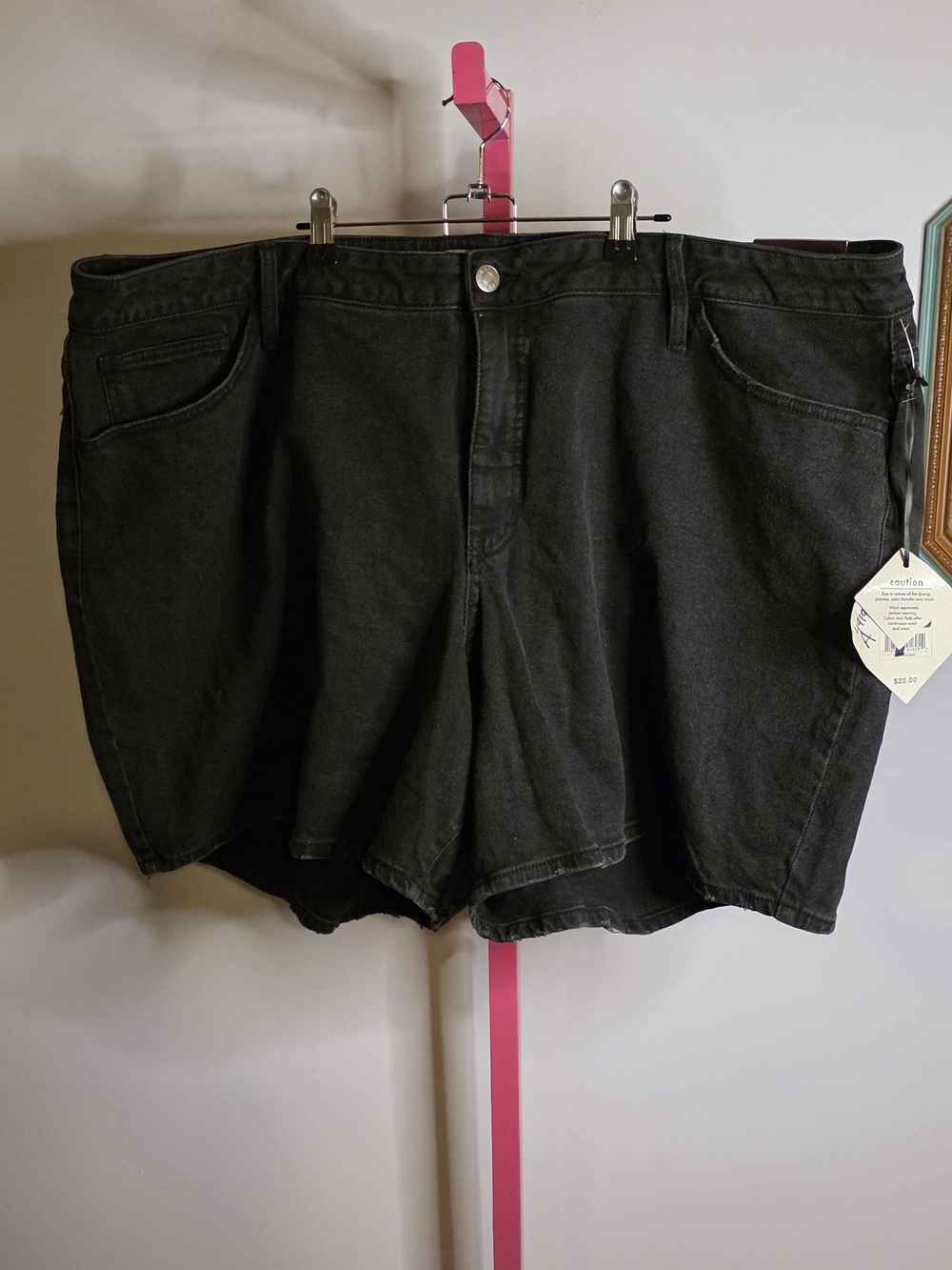 AVA & Viv Sz 26 Black Denim Bermuda Shorts
